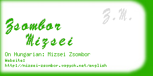zsombor mizsei business card